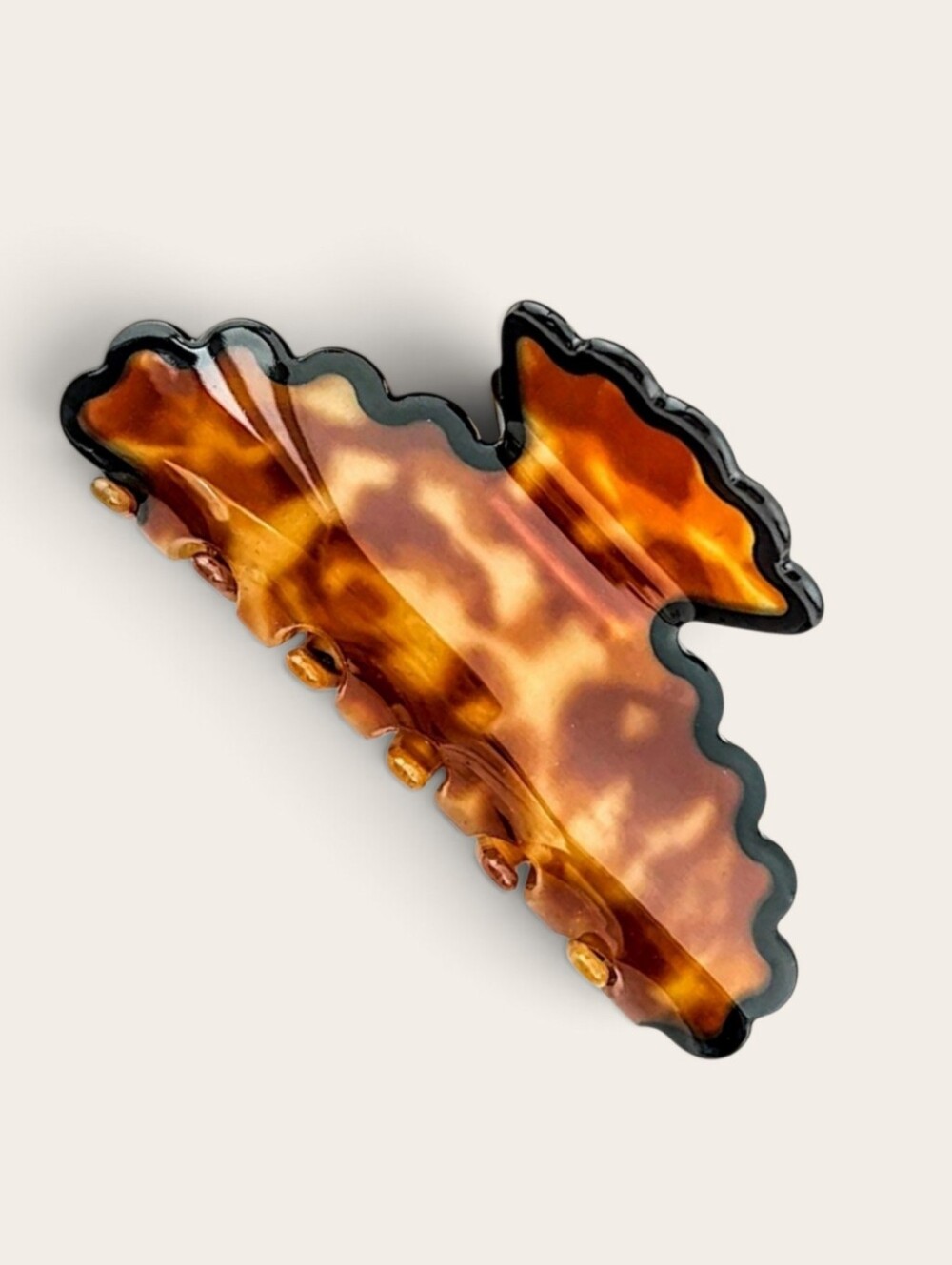 Scalloped Hair Clip In Amber Tones NWOT (same as Anthro)